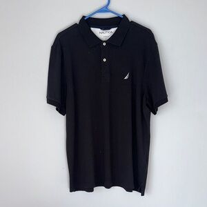 Nautica black classic fit polo sz L